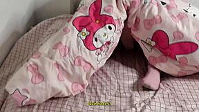 Caught stepsis masturbating under sheets secretly