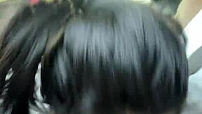 A stranger gets sloppy blowjob as payment for ride
