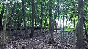 the forest ranger just couldn't resist pounding that petite indian girl's big ass