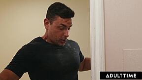Adult time sex addict babe julia james squirts on stepdad by accident during sneaky masturbation