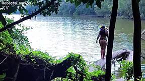 the forest ranger just couldn't resist pounding that petite indian girl's big ass