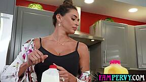 horny stepson pleads big boobs latina milf stepmom for a quickie