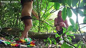 the forest ranger just couldn't resist pounding that petite indian girl's big ass