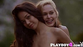 Amazing Big Ass Asian Kit Rysha Posed With Cute European Blonde Miss Zita