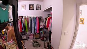 Bts christina sage strips down during a heated outfit try on