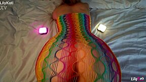 homemade sex tape horny gf with huge tits in fishnet