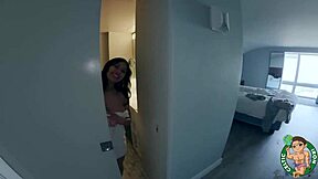 Petite latina teen deepthroats and rides hard cock