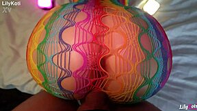 homemade sex tape horny gf with huge tits in fishnet