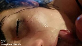 rough facefuck leaves this french bitch gagging hard