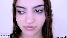 elegant teen brunette gets fucked at audition