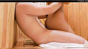 follo duro en el sauna con colombiana