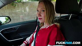 Cute little bratty princess gives sloppy blowjobs