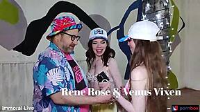 rimming creampie foursome with submissive 19 year old venus vixen renee rose