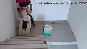 Fucked sister in law on stairs secret meeting