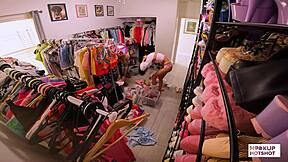 Bts christina sage strips down during a heated outfit try on