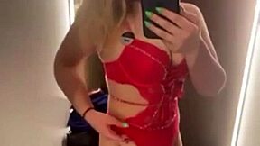 extreme public show in the changing room