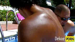 Petite Black Teen 18+ Samanta Marcela Takes White Cock