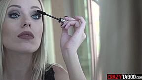 Sexy small 18+ tits milf deepthroats and anal sex with her huge dick boyfriend