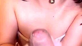 hot brunette sucking and stroking so hard my cock