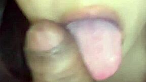 hot brunette sucking and stroking so hard my cock