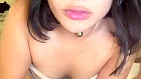 hot brunette sucking and stroking so hard my cock