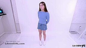 teen brunette model gets fucked at a model audition