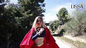 Young supergirl tricked by old man in lair