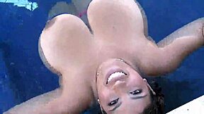 Miss issy shows monster tits at pool