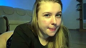 curly blond teen shows her soles in public