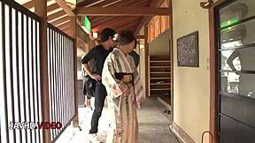 Japanese aoi mizuno gives outdoor blowjob