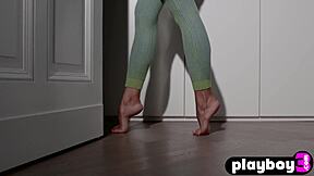 Hot romanian girl strips and shows her juicy bubble butt