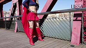 Young supergirl tricked by old man in lair