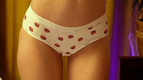 Strawberry Panties On Her Round Ass