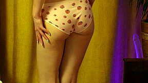 Strawberry Panties On Her Round Ass