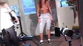 Maria shadoes redhead milf behind the scenes bts workout photoshoot