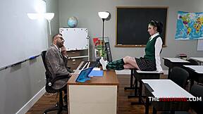 tiny girl has to be freeuse pet to finish education