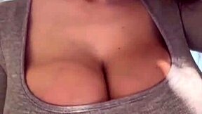 Stepmother teases with her milky tits