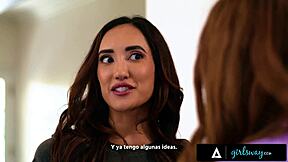 Petite redhead myra moans seduces busty neighbor milf chloe amour