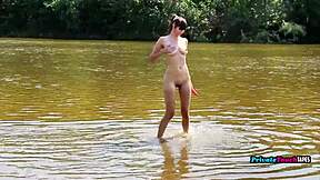 Horny Russian Woman Fingers Her Wet Pussy