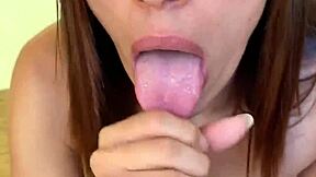 Pov desperate blowjob from cute skinny latina teen