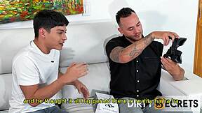 Emma anturin is tricked and fucked by lil timy while her stepmom is fucking in the bathroom