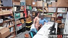 Lp officer pulls stolen goods then fucks her hard