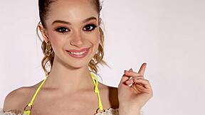 blonde teen molly little teases in lingerie