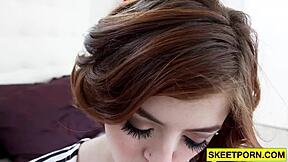 aria sky ginger teen gets fucked hard by monster cock