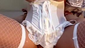 College slut riding dick