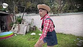 PERV GRANDMA hires young gardener for anal
