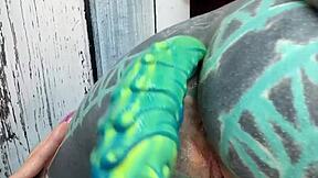 reverse cowgirl dildo anal in shop