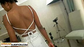 naughty ebony teen 18+ big ass doggystyle at casting after blowjob