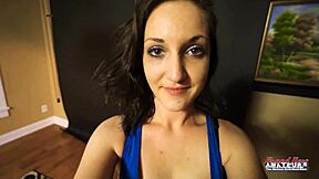 Brunette Ryann Gets Pounded In Hairy Pussy