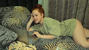 she rubbed her back and gave herself a fuck in the ass during shower time at home after school